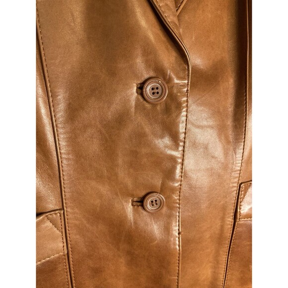 VTG Sheplers Western Jacket Blazer Women’s Brown Lambs Leather 18 Retro 1970’s - Picture 7 of 15